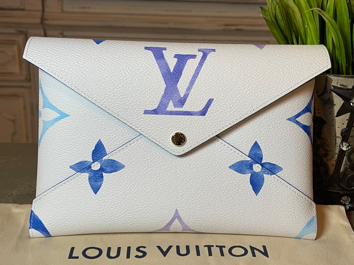 Louis Vuitton Monogram By The Pool Large Kirigami Pochette Blue Watercolor 2023