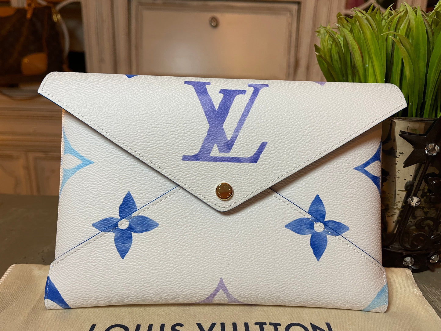 Louis Vuitton Monogram By The Pool Large Kirigami Pochette Blue Watercolor 2023