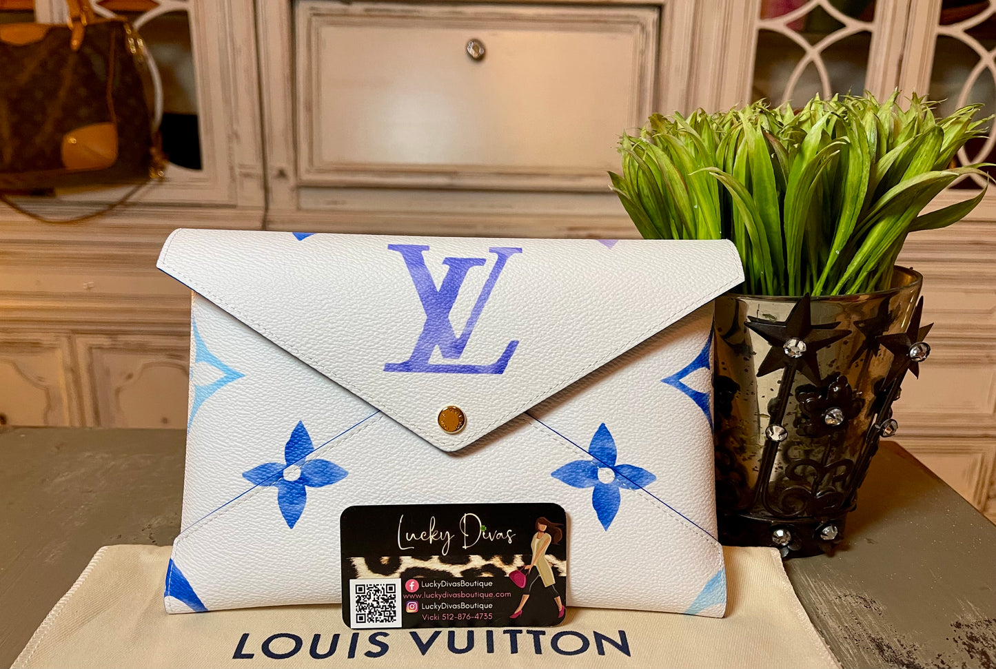 Louis Vuitton Monogram By The Pool Large Kirigami Pochette Blue Watercolor 2023